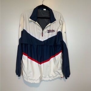 Navy and White windbreaker jacket - white socks